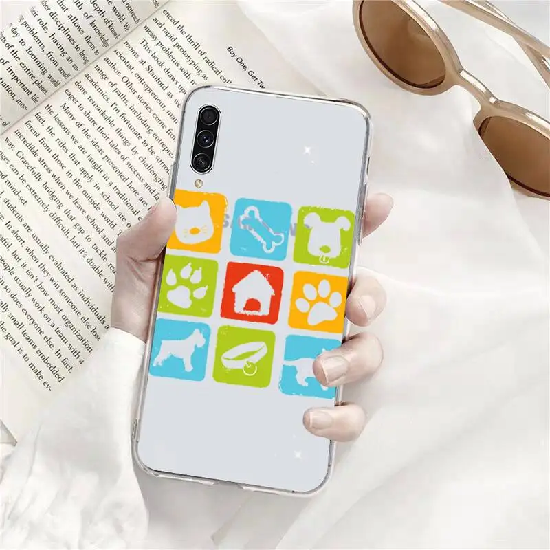 

dog footprint Paw Cute Phone Case Transparent for Samsung s9 s10 s20 Huawei honor P20 P30 P40 xiaomi note mi 8 9 pro lite plus