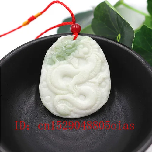 Натуральный китайский белый Нефритовый дракон кулон ожерелье Модные аксессуары
