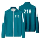 Костюм для Хэллоуина из игры кальмар мужской косплей пальто спортивная куртка 456 001 218 цифровой свитер Корейская Драма косплей одежда D9