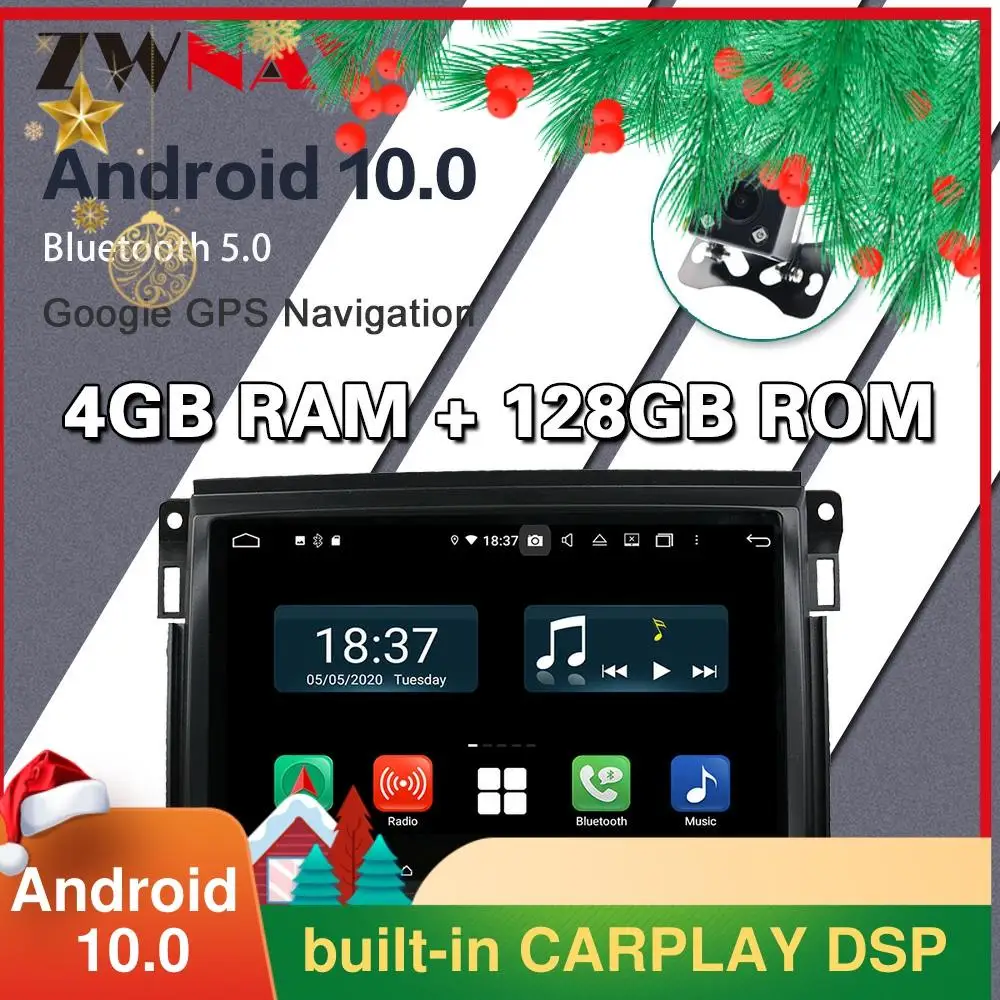 

4G 128G 9'' IPS Android 10 Car Radio Multimedia For Ford Everest Ranger 2015-2018 GPS Navigation Navi Player Auto Stereo