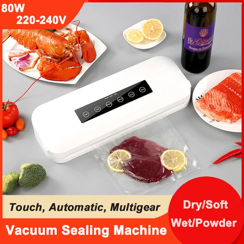

Automatic Touch Vacuum Sealer Home Kitchen Food Sealer Packaging Machine Food Vacuum Sealer Packaging Machine Include 10PCS Bags