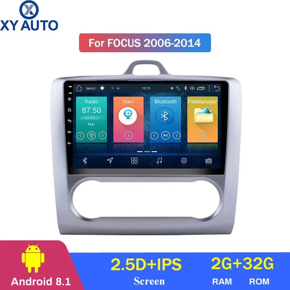9 дюймов 2.5D IPS Закаленное HD Мульти сенсорный экран Android 8 1 NAVI для Ford Focus 2006 2014 с Bluetooth