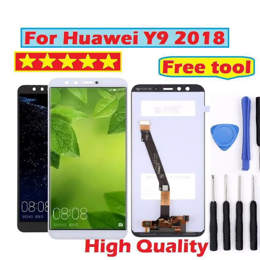 

For Huawei Y9 2018 LCD Display Touch Screen Digitizer Assembly For Huawei Y9 2018 LCD With Frame FLA L22 LX2 LX1 Screen