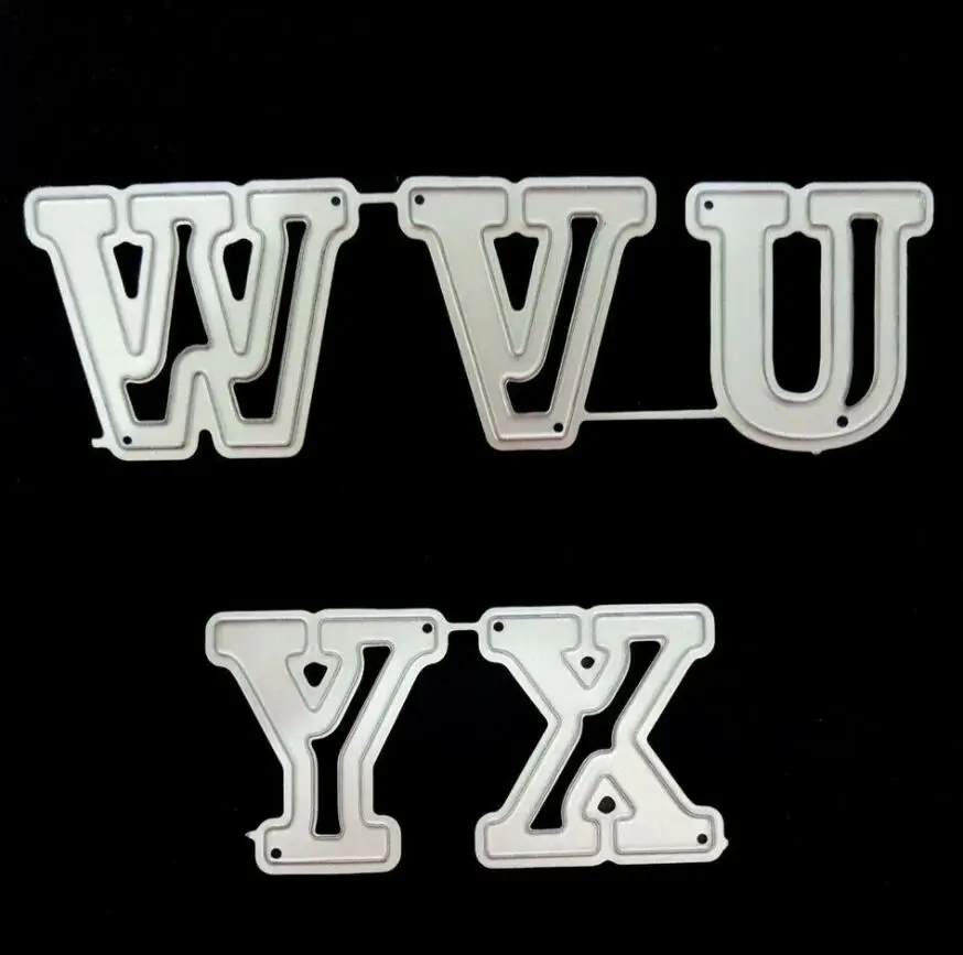 26 букв металлический Трафаретный вырубной штамп большой алфавитные трафареты