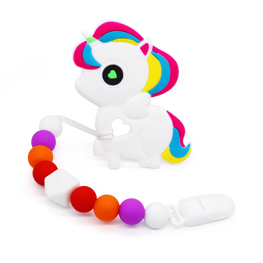 

1pcsBaby Pacifier Clips With Teether Teething Pendants For Baby Infant Chewable Chewing Toys For BPA Free Food Grade Pendants