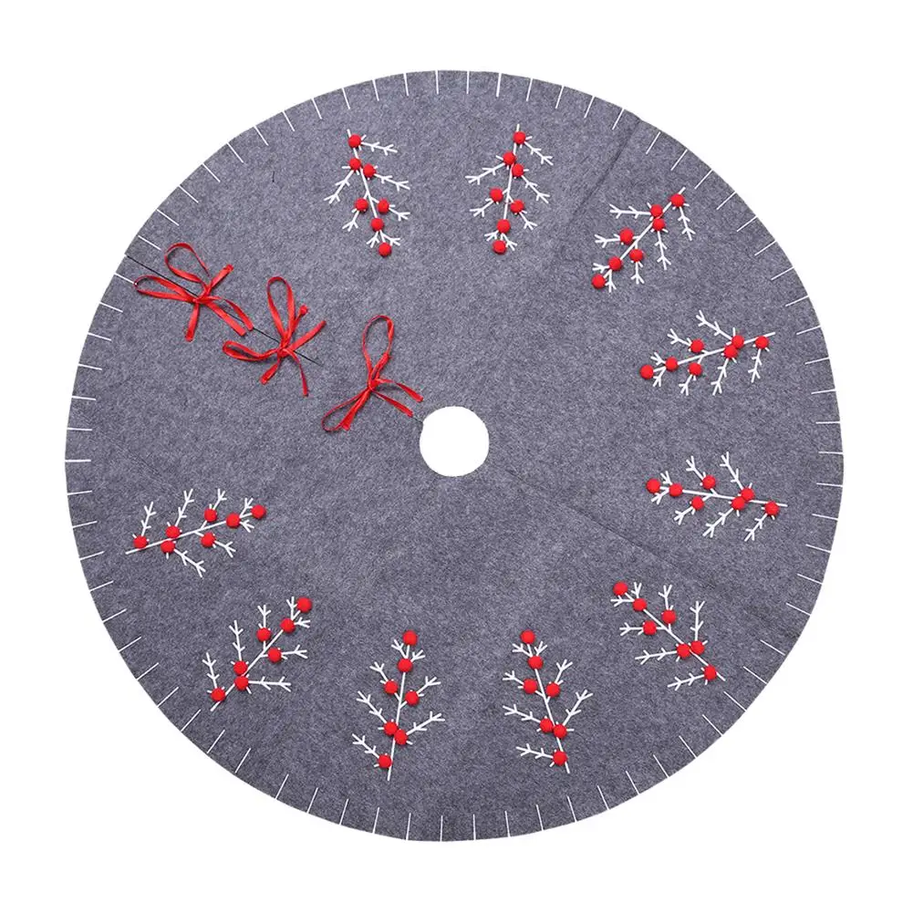 Рождественские украшения серый войлок платье для рождественской елки |