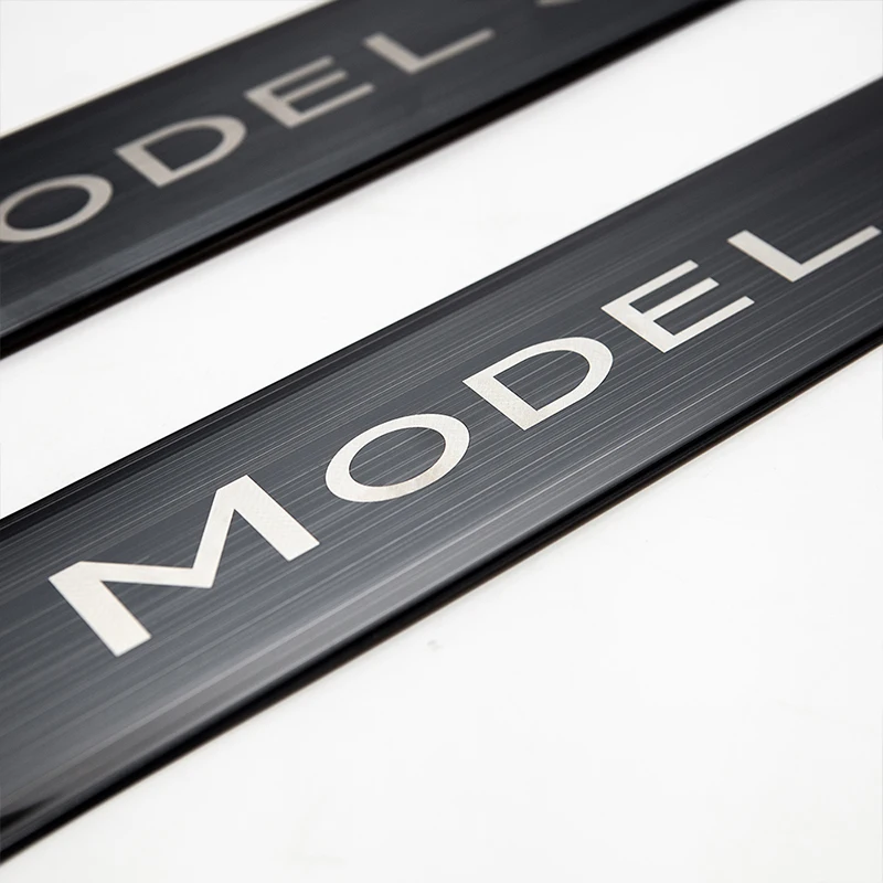 Защитная полоса для педали Tesla Model 3 2017 2020 декоративная Накладка на порог защитные