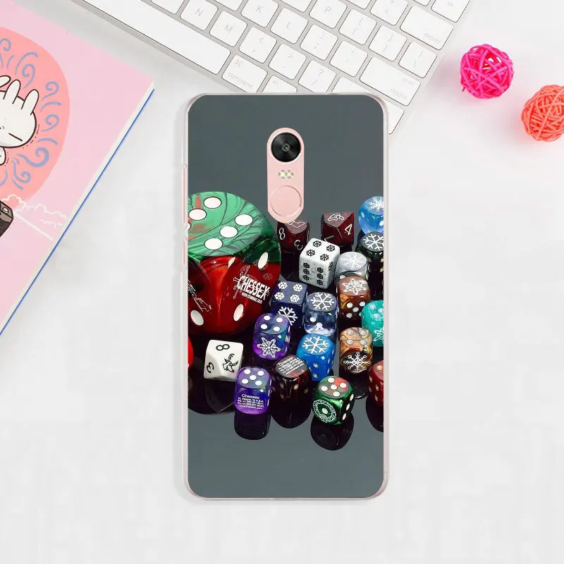 Soft TPU Phone Case for Xiaomi Mi Note 2 3 4 4C 4i 5 5S 5X 6 6X 8 9 SE A1 A2 Plus Lite Pro Bag Hot Games Dice Pattern |