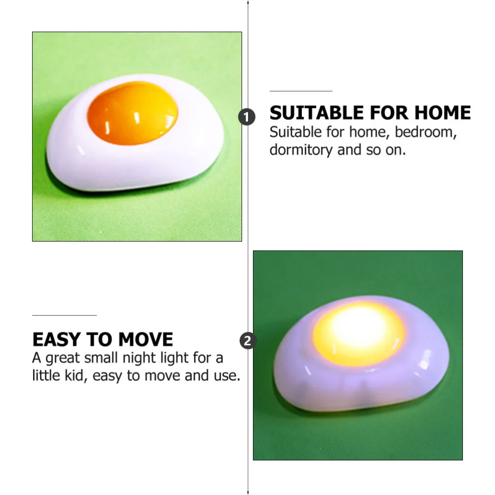 

2PCS Poached Egg Pat Light Lovely Small Night Light Decorative Pat Night Lamp