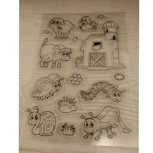 Улитка гусеница животное силиконовые прозрачные штампы для скрапбукинга DIY фото