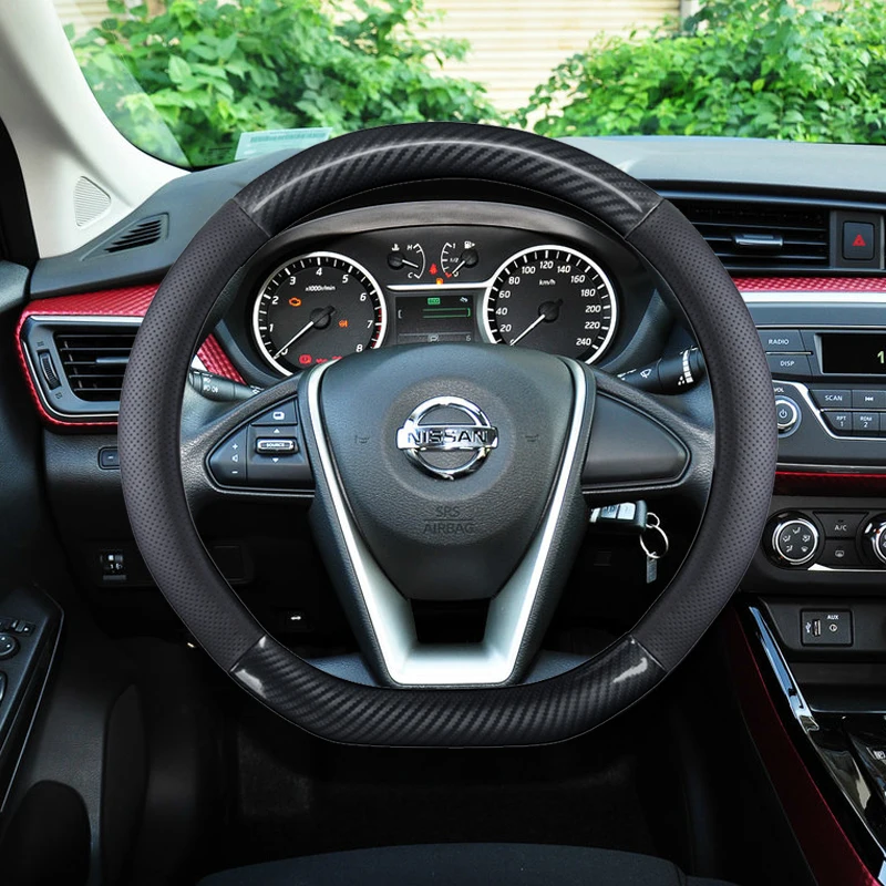 

Car Steering Wheel Cover D Shape Soft Short plush Winter For Nissan Qashqai J11 X-trail T32 For Kia Sportage Optima GOLF 7 2015