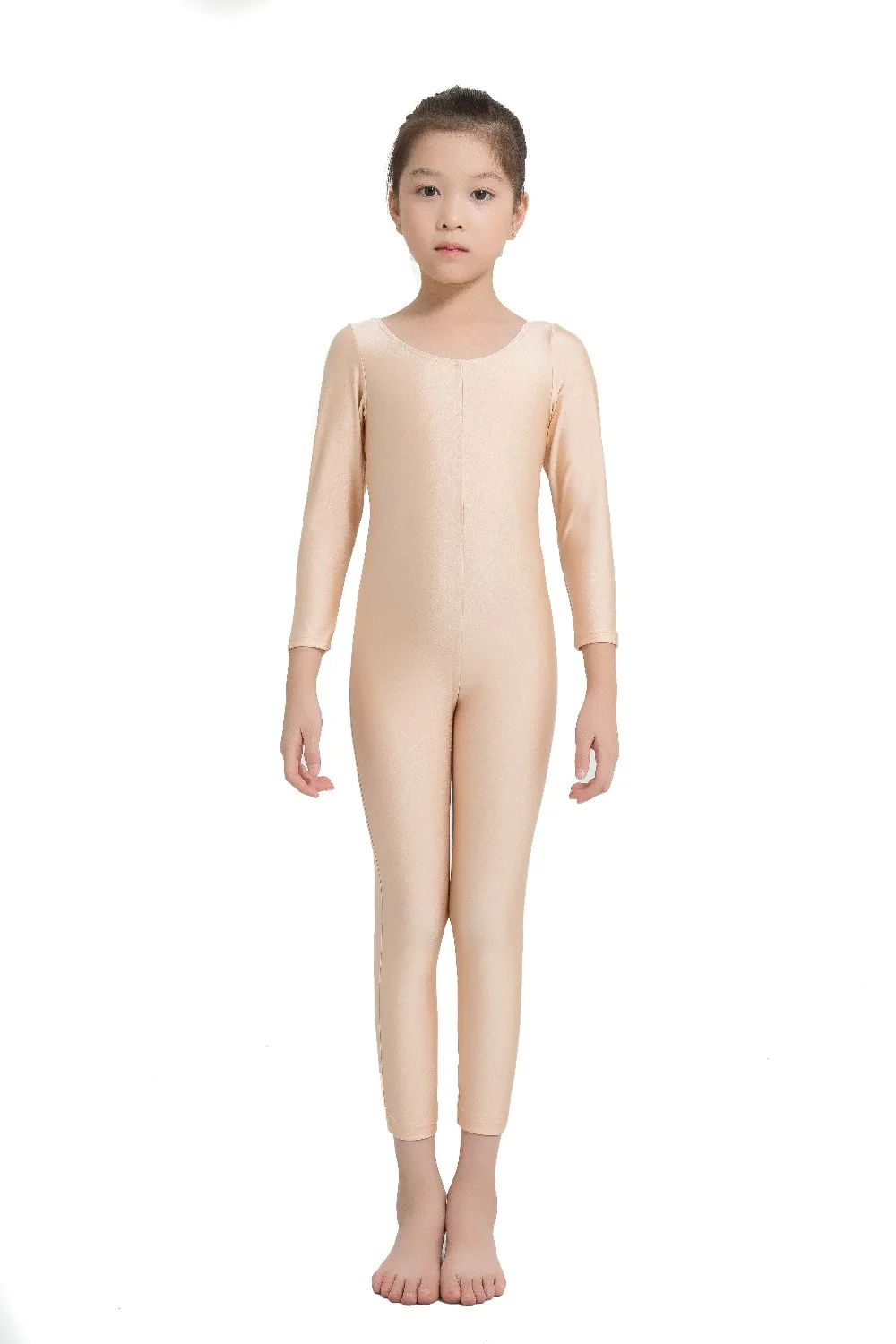 Детский комбинезон из спандекса с длинным рукавом и глубоким круглым вырезом