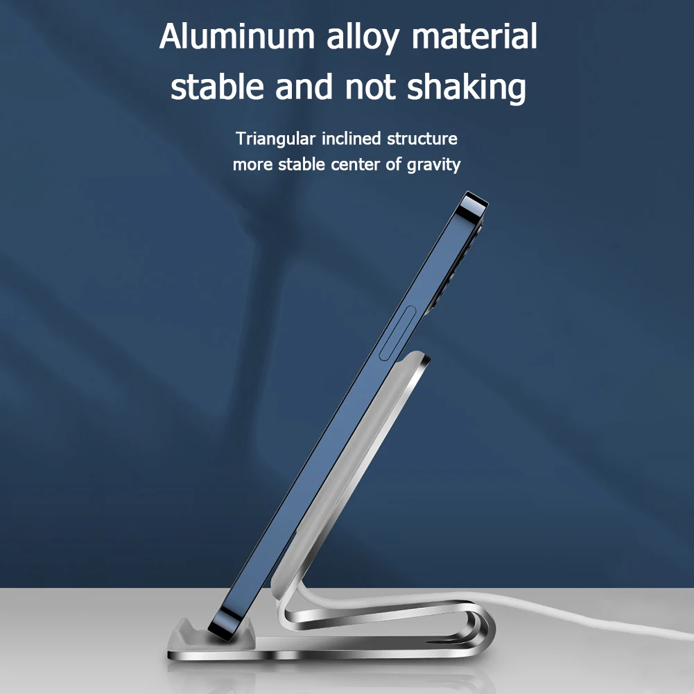 charger bracket for iphone 12 magsafe metal magnetic absorbing invisible charger stand foldable moblie phone holder free global shipping