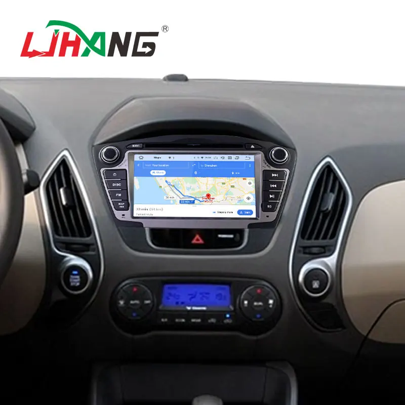 Автомобильный DVD плеер LJHANG Android 10 для HYUNDAI TUCSON ix35 2009 2015 мультимедийный GPS навигатор