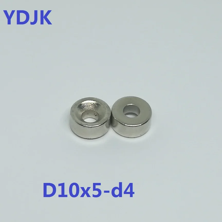 10 20 50 100 шт./лот NdFeB магнит 10x5 отверстие 4 N35 диск D потайной редкоземельный