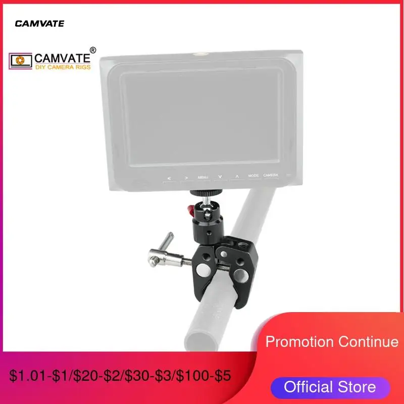 CAMVATE Супер Краб зажим щипцы с 360 вращающееся крепление МНИ шаровой головки для ЖК