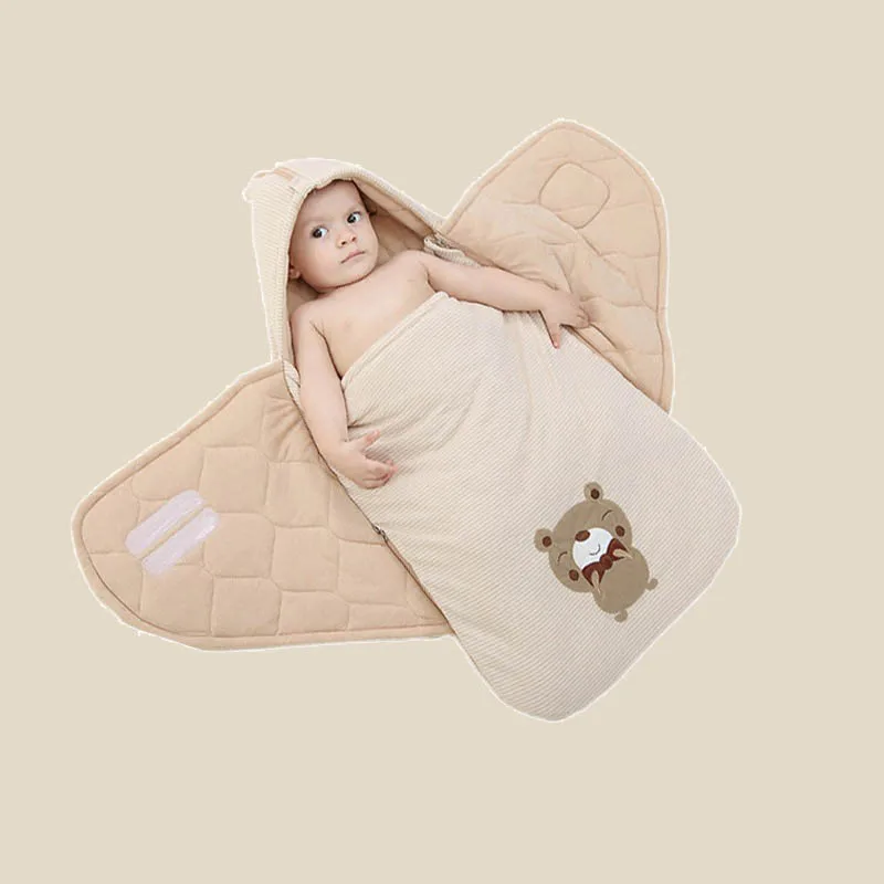 Newborn Sleeping Bag Baby Pure Cotton Stroller Sleepsack Infant Winter Warm Anti-kick Sleep Bag Winter Envelope For Newborns