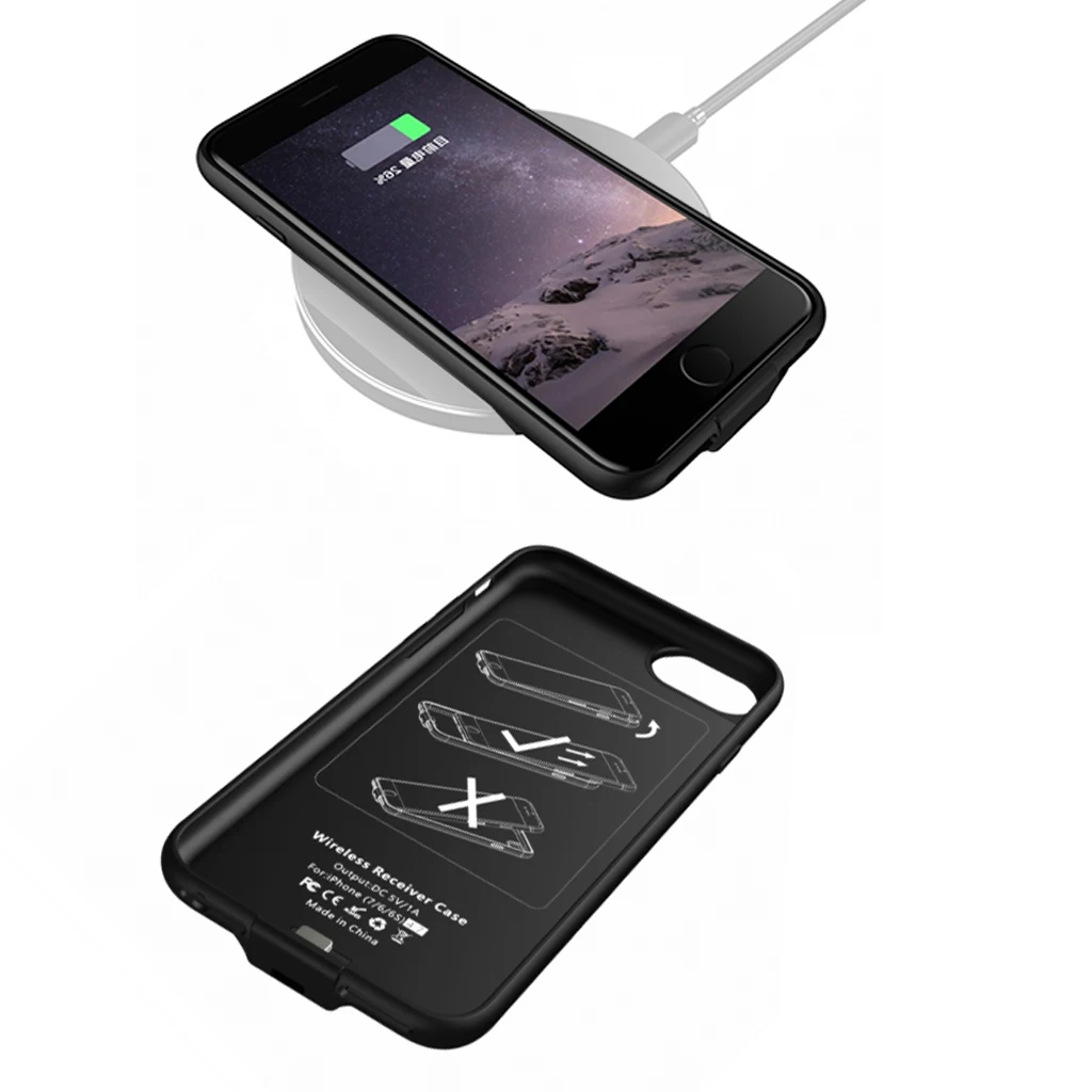 wifi wireless charger qi receiver case for iphone 7 7plus cover cordless charging receiver case ultra thin slim non slip simple free global shipping