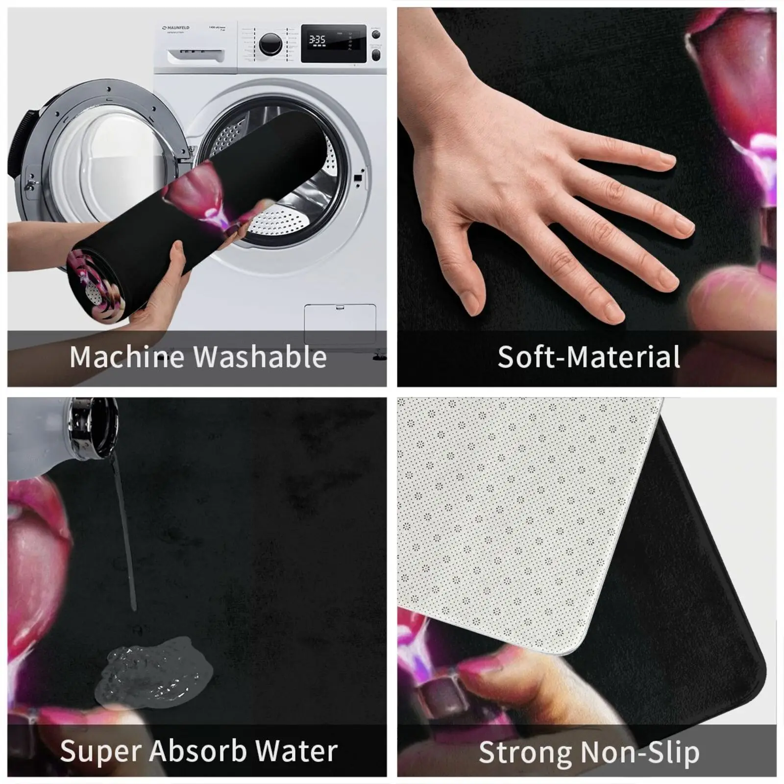 Черный коврик для входной двери только я Бог ванной ковер Темная Башня Стивен