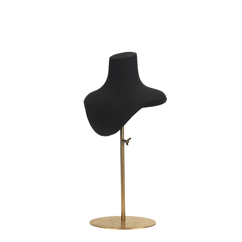 

Black Mannequin Portrait Necklace Pendant Long Chain Jewelry Display Stand Holder Decorate Jewellery Organizer Three Colors
