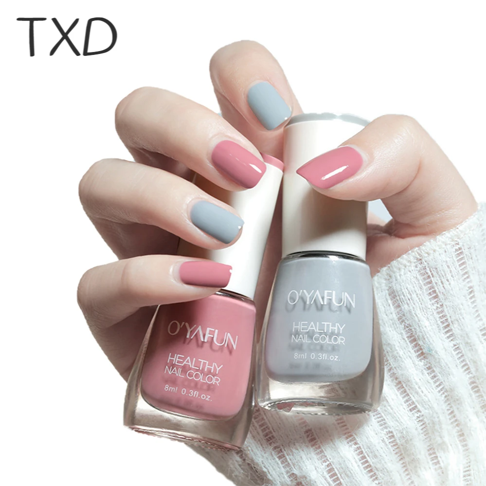 

TXD Tearable Quick-Drying Nail Polish Glitter Sequins Uv Varnish Matte Watercolor Free Baking Nail Polish Not Pungent