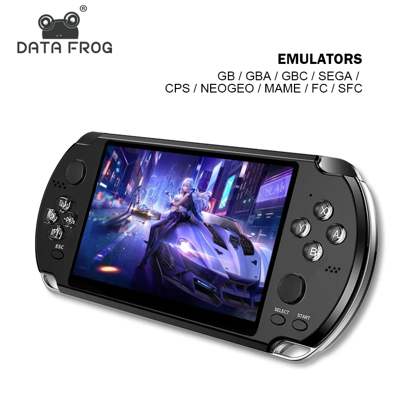Портативная портативная игровая консоль Data Frog X12 со встроенными 3200 + играми для
