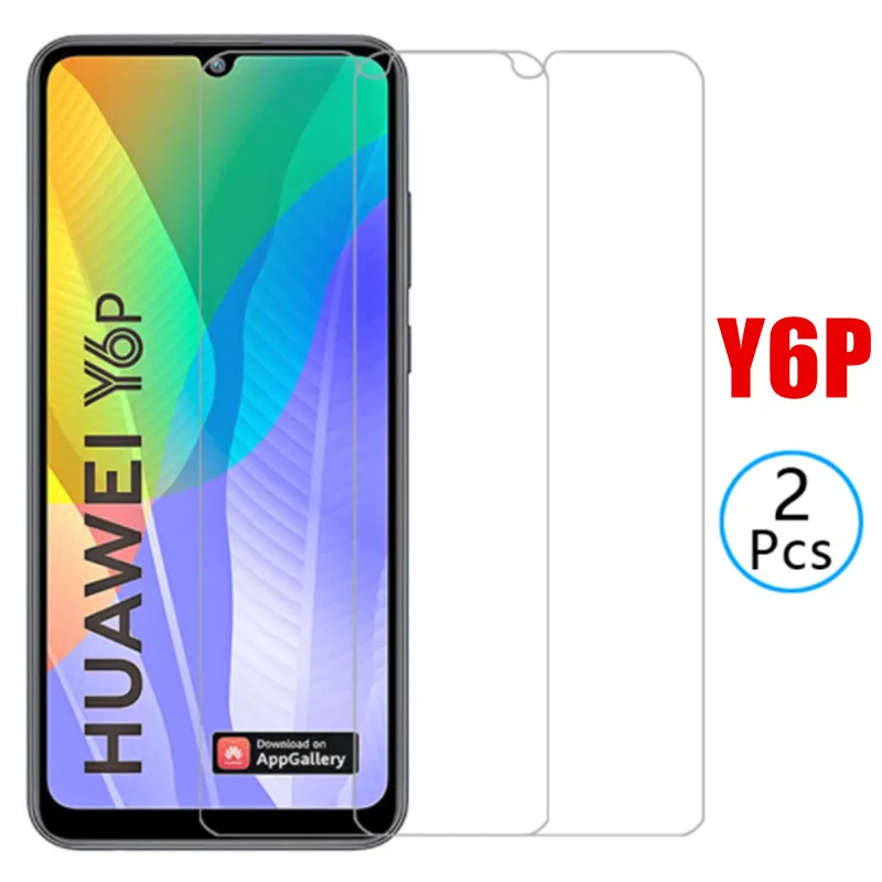 

2pcs For Huawei y6p 2020 Y6 p Tempered Glass Safety Screen Protector on huawei y 6 p y 6p Y6p 2020 huawey Phone Protective Glass