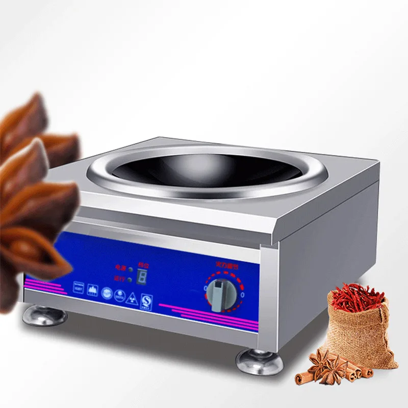 3500 Вт/5000 Вт индукционная плита коммерческая вогнутая поверхность электрическая