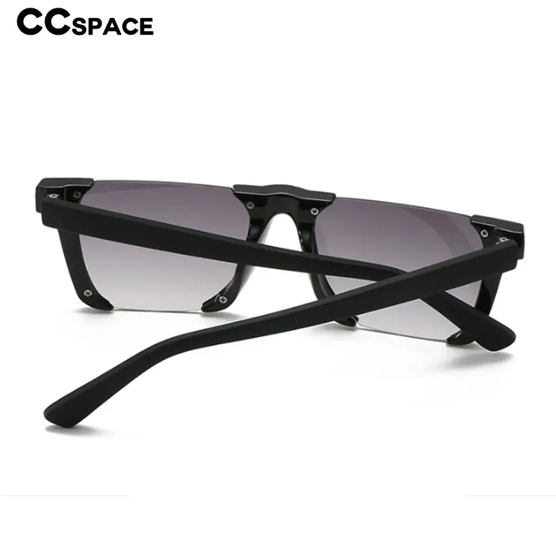 49045 Квадратные ретро солнцезащитные очки в полуоправе мужские и женские модные