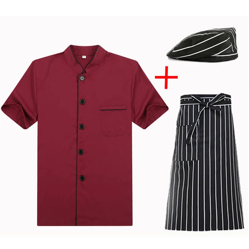 Куртка шеф повара для мужчин ресторанов кейтеринга сервировки еды униформа кафе