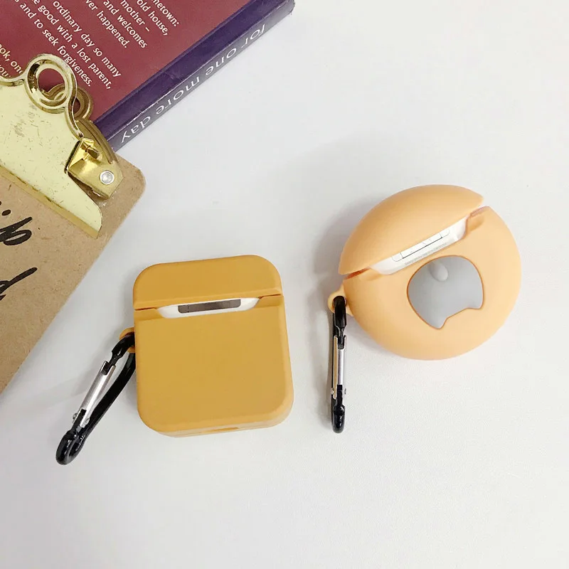Для Airpods милый чехол для 2 Силиконовый защитный Bluetooth наушников Аксессуары Брелок