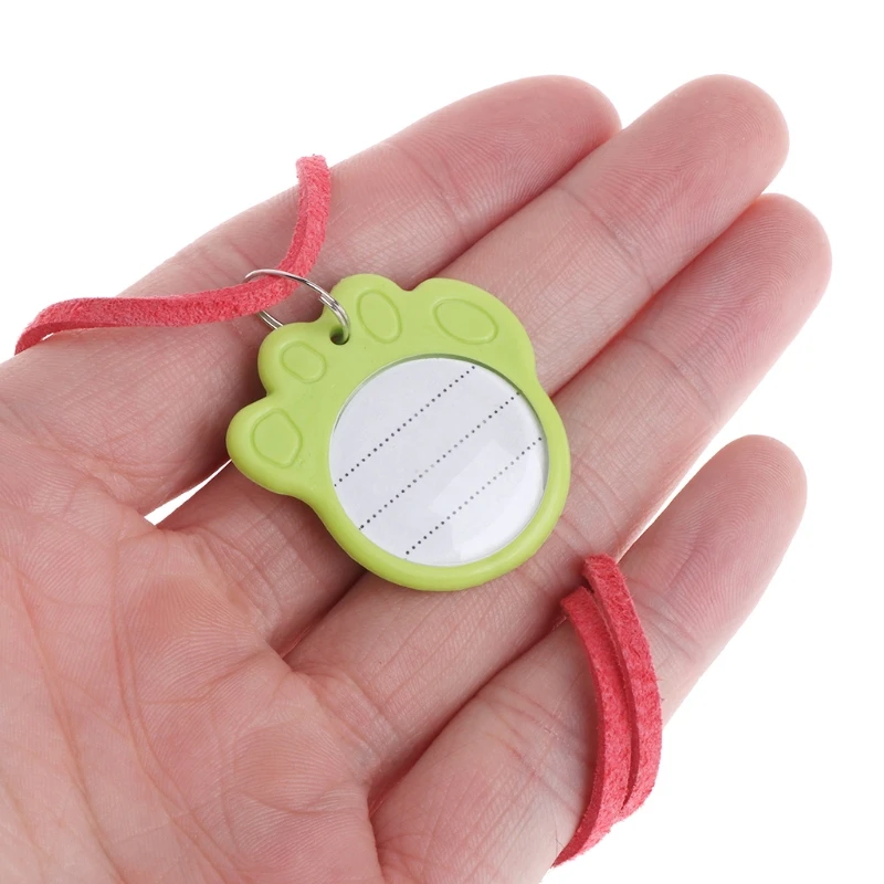 

29EB Paw Shape Anti-Lost Pet Dog Cat ID Tag Name Address Phone Number Collar Pendant