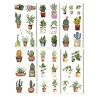 6 листовуп кактус Декоративные наклейки для детей Противоударная заданяя корейские канцелярские наклейки для дневника DIY Ablum