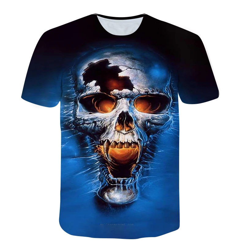 

Explosion Men 3D Printed T-Shirt Skeleton skull T Shirt Short Sleeve Casual T Shirt 2021 New Summer Fashion T-Shirt