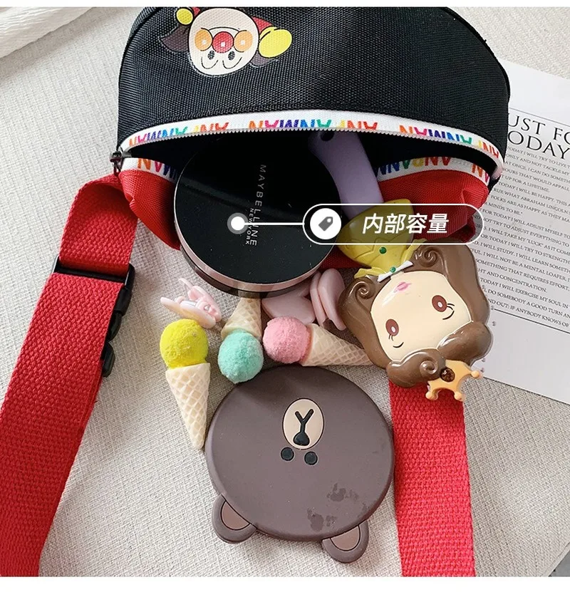 Детская мультяшная плюшевая сумка От 3 до 8 лет милый кошелек для монет Anpanman