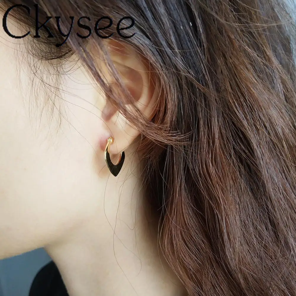 Женские серьги из серебра 925 пробы с геометрическим дизайном|Серьги-гвоздики| |