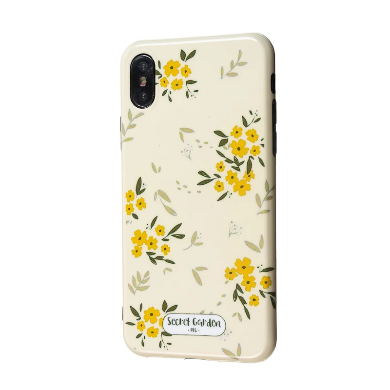 C1194 Роскошный Блестящий Мягкий силикон imd чехол для iPhone 11 Pro X XR XS Max 7 8 Plus 6 6S красный цветочный чехол милый цветочный чехол для девочки - Цвет: C1194