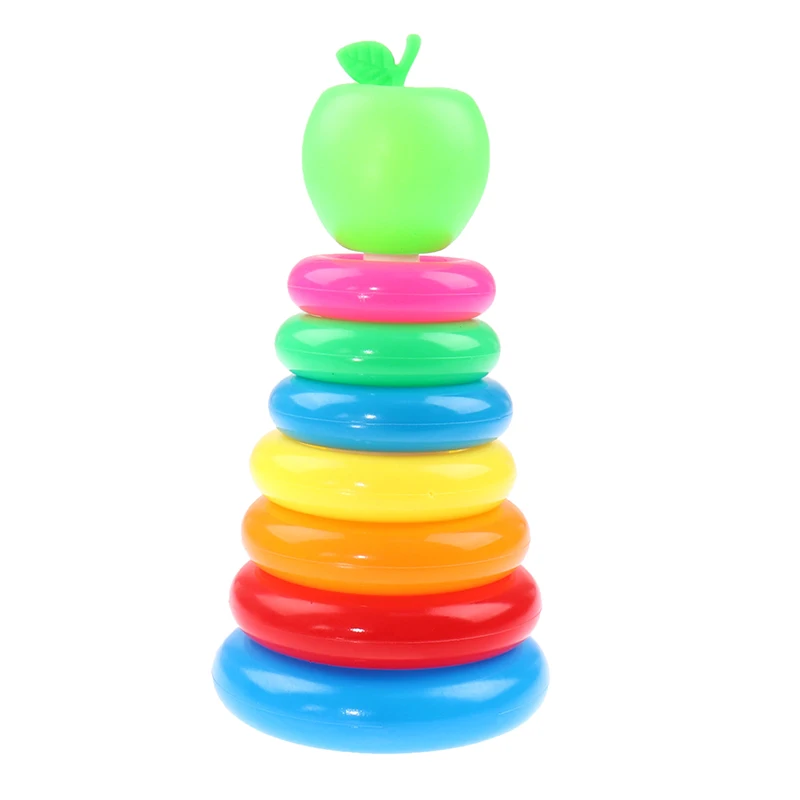 

Montessori Rainbow Color Stacking Rings Tower Toy for Kids Toddler Bath Tub Early Development Kids Educational Toy