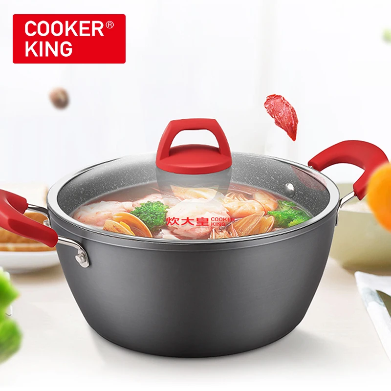 Жесткий анодированный антипригарный кастрюля COOKER KING для приготовления пищи
