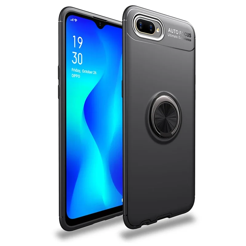 Роскошный чехол для телефона OPPO Realme C2, чехол, чехлы, держатель для пальцев, мягкое силиконовое покрытие, задняя оболочка для OPPO A1K, чехол, чехол