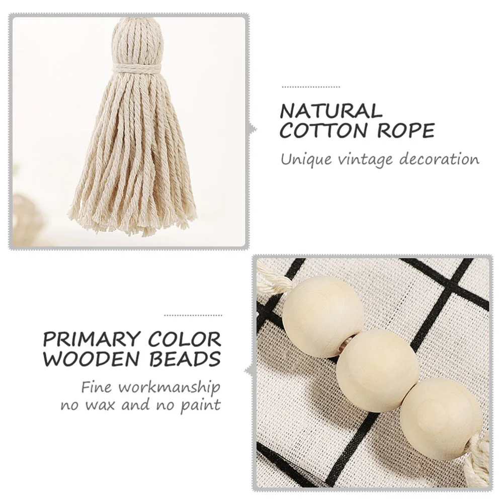 

10pcs Elegant Tassel Pendants with Wood Beads Decor Handbag Tassel Decor