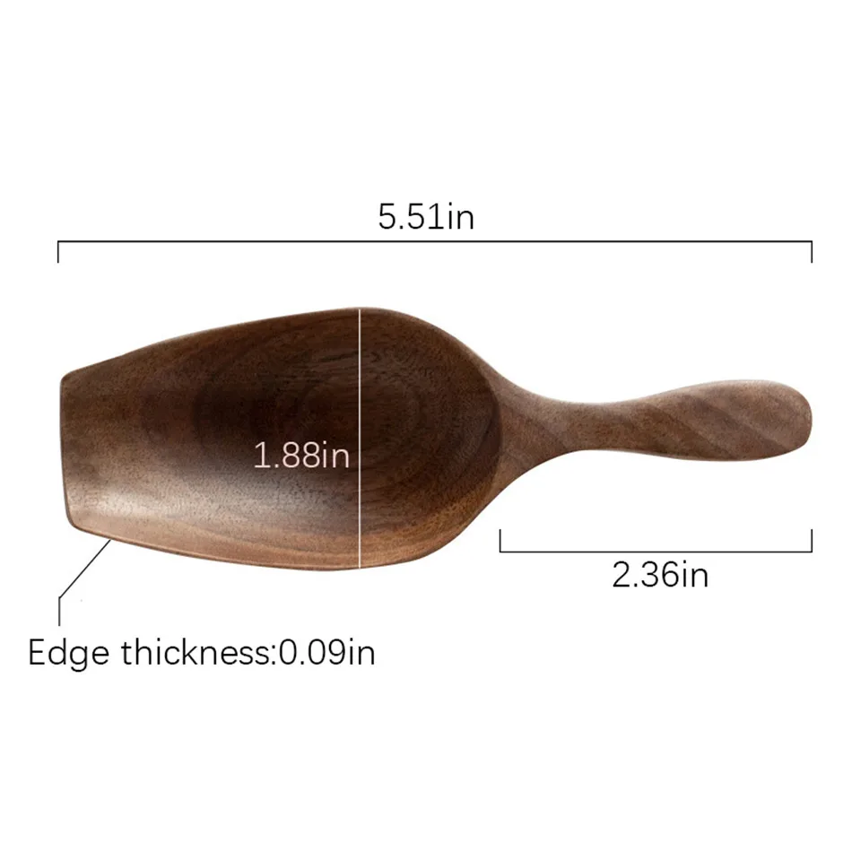 

TTLIFE Walnut Shovel Flour Beans Shovel Multipurpose Spoon Scoop Coffeeware Kitchen Utensil Cake Baking Tools Spatula