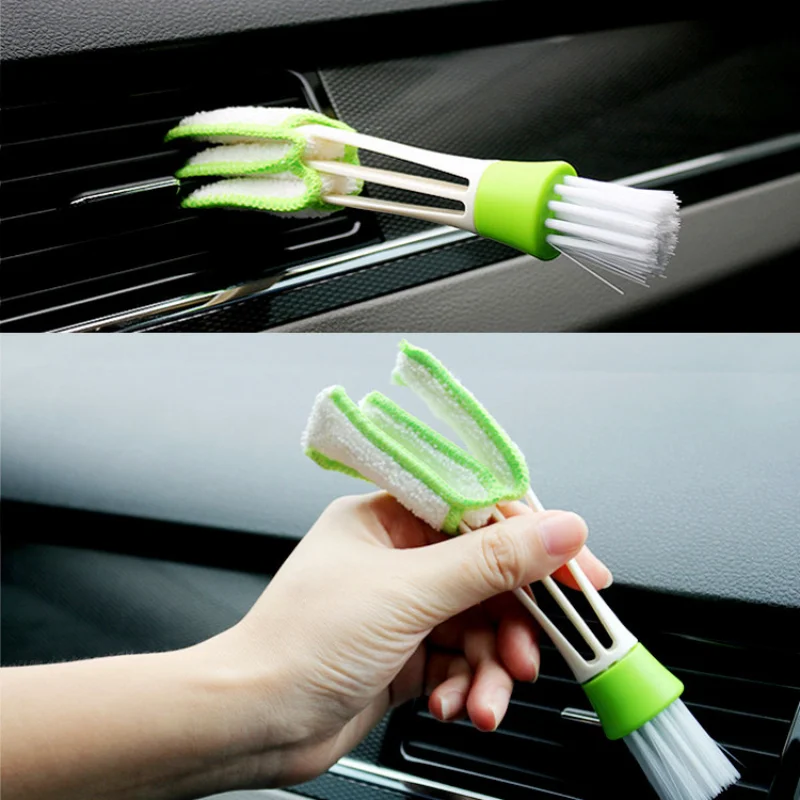 

Car Air Conditioner Cleaning Brush Microfibre Double Ended Detailing Dust Removal Car Accessories Interior Multi-purpose Brush