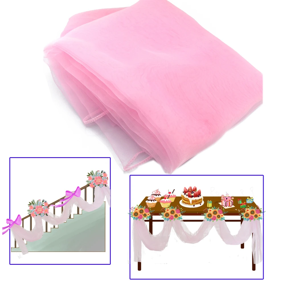 Органза 1 35 х 5 м/10 м свадебный фон прозрачная ткань лестничные перила украшение