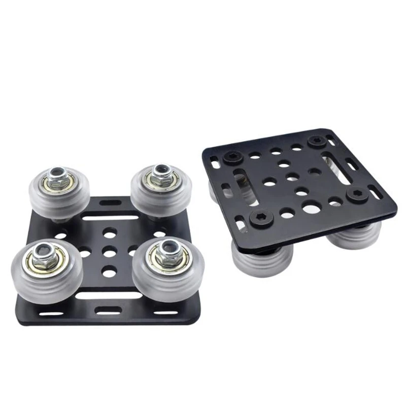 1 шт. V козловая пластина Набор Специальный роликовый шкив с белыми колесами 3D