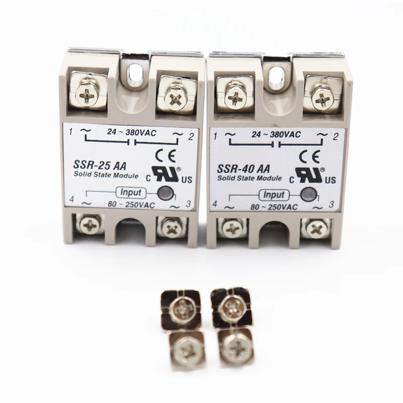 1PCS SSR-25AA Реле Напряжения Однофазное твердотельное реле прозрачный корпус пластиковая крышка оболочка маленький твердый рельсовый радиатор сиденье SSR-40AA 25AA - Габаритные размеры: 1PCS SSR-25AA