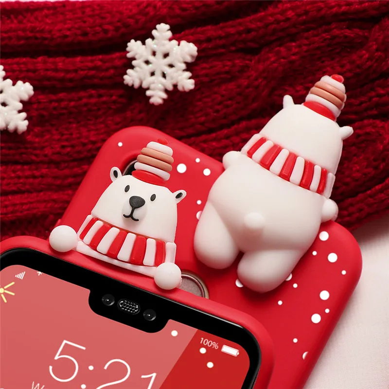 for oppo k3 r11 r11s r17 r9 r9s realme 2 3 5 pro xt plus reno ace z doll mobile bag phone case christmas santa reindeer housing free global shipping