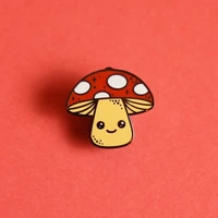 cute mushroom enamel pin lapel pins brooches for jewelry accessory