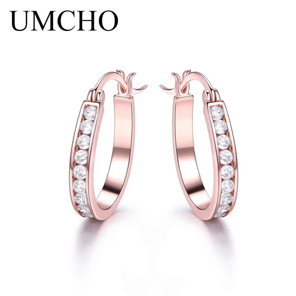 UMCHO Серебро 925 клипсы для женщин морганит драгоценный камень свадебные обручение ювелирные украшения подарок на день Святого Валентина