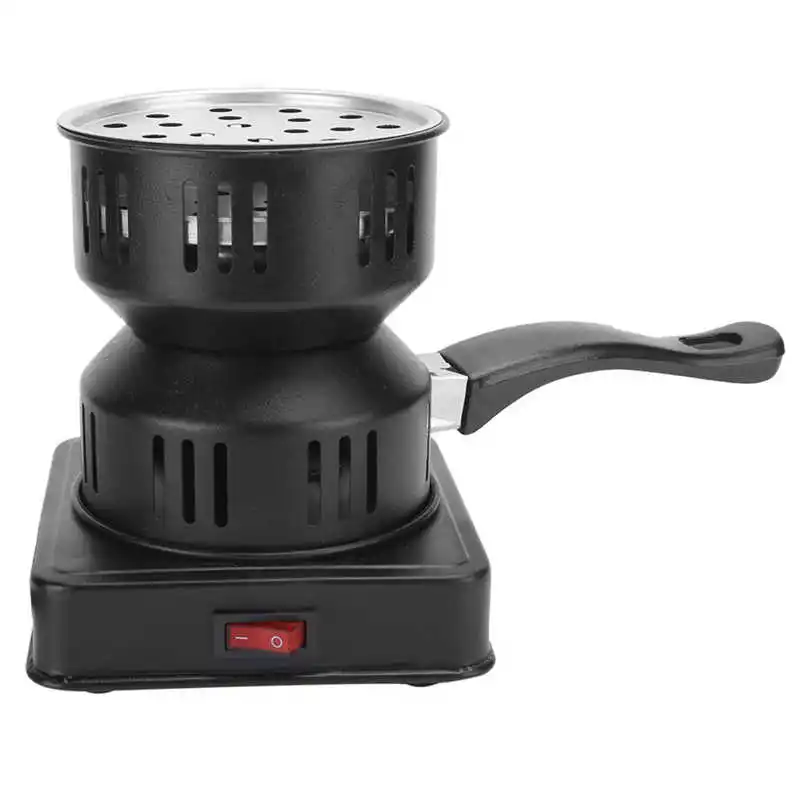 

Round Steam Rack Electric Charcoal Starter Coal Burning Stove Removable Handle with Tray Plate EU Plug 220V Coal Electric Stove
